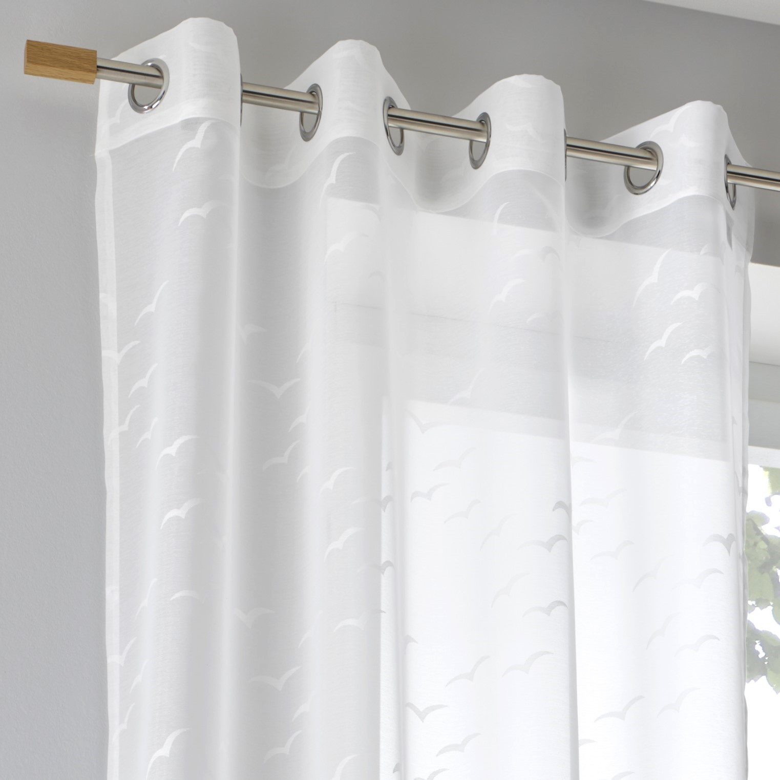 Kutti Vorhang Seabird (1 St), Ösen, transparent, Ausbrenner, Gardine Ausbre günstig online kaufen