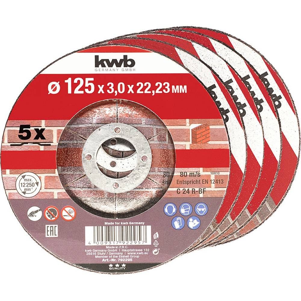 kwb Trennscheibe Trennscheiben, Steinbearbeitung, Ø 125 mm, 5 Stk 792295