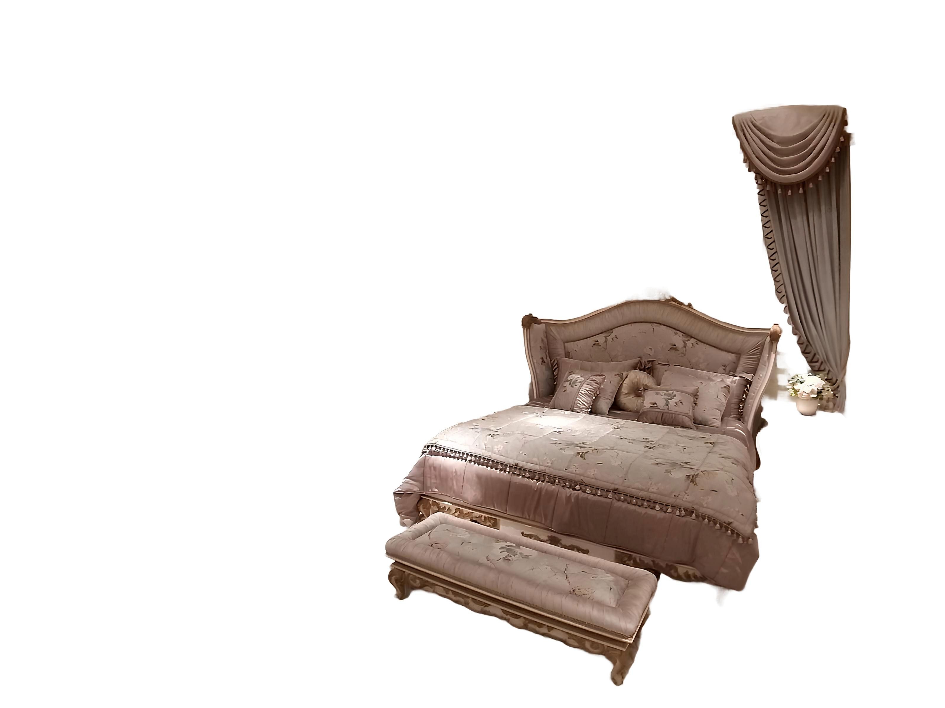 Xlmoebel Hocker Gepolsterte Chaiselounge im antiken Barockstil mit edlem Design (Hocker), Hergestellt in Europa