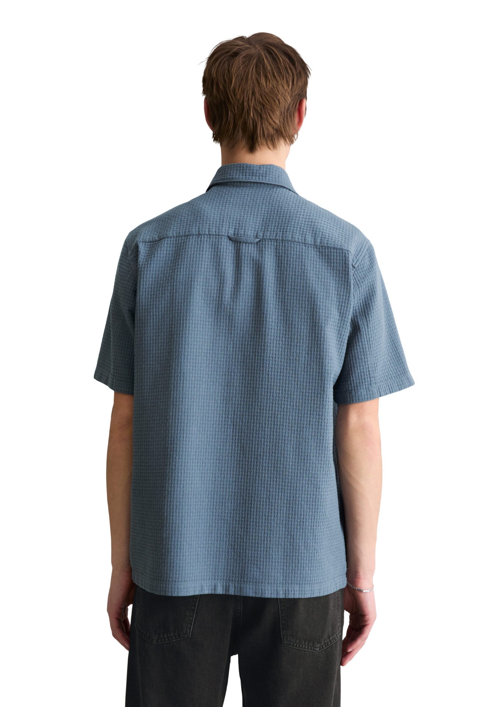 Marc O'Polo DENIM Kurzarmhemd mit Karo-Struktur