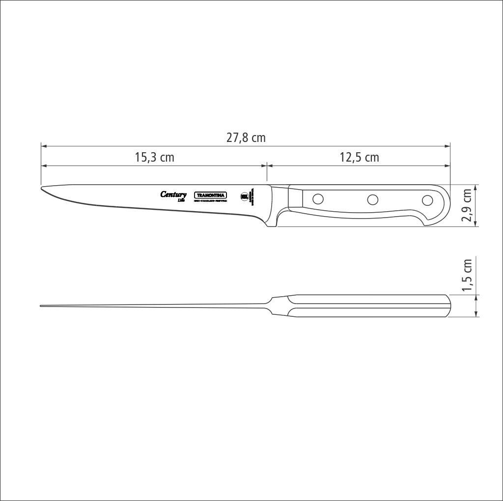 Tramontina Ausbeinmesser CENTURY, 15 Zero, Gebrauch Sub intensiven cm, den für Klinge