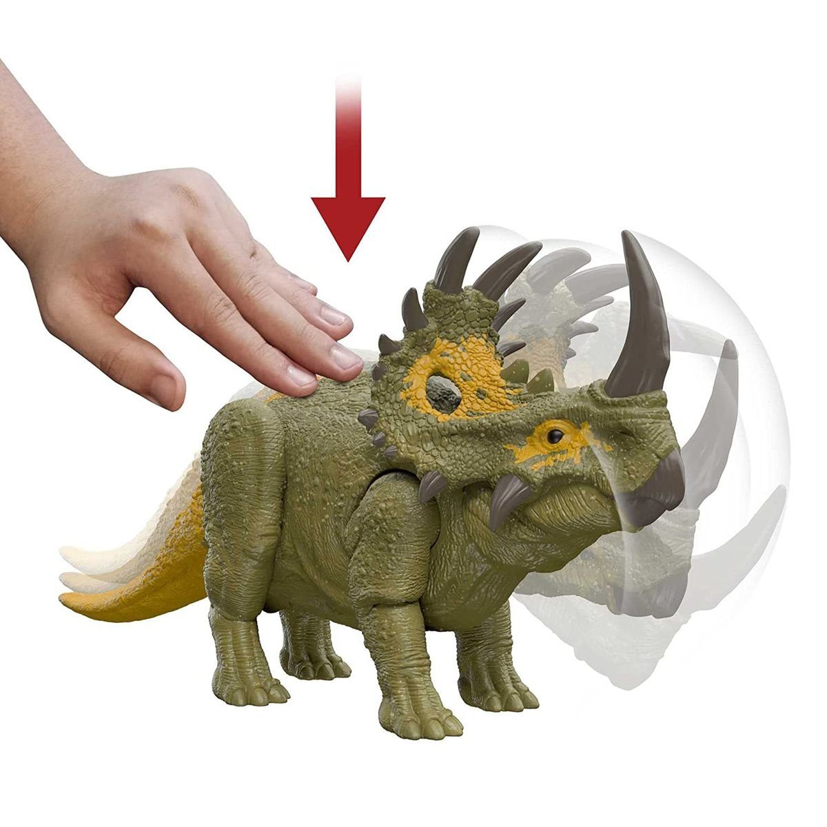Dominion Spielfigur World Roar - Dinosaurier - Jurassic Sinoceratops, Strikers HDX43 Spielfigur - Mattel Mattel®