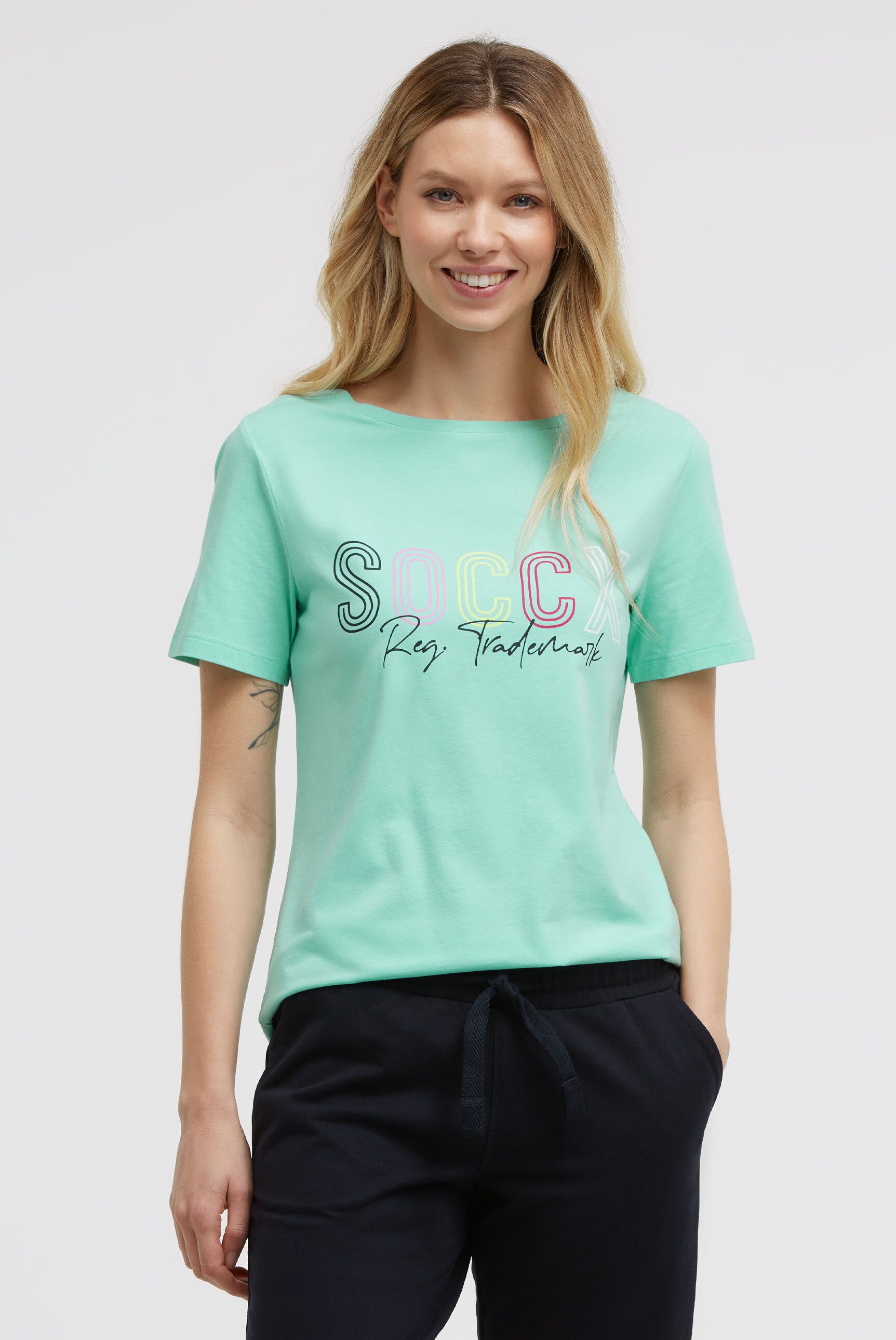 SOCCX Rundhalsshirt mit Necktape