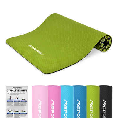 MSports® Gymnastikmatte Yogamatte - Fitnessmatte - extrem rutschfest (Yogamatte)