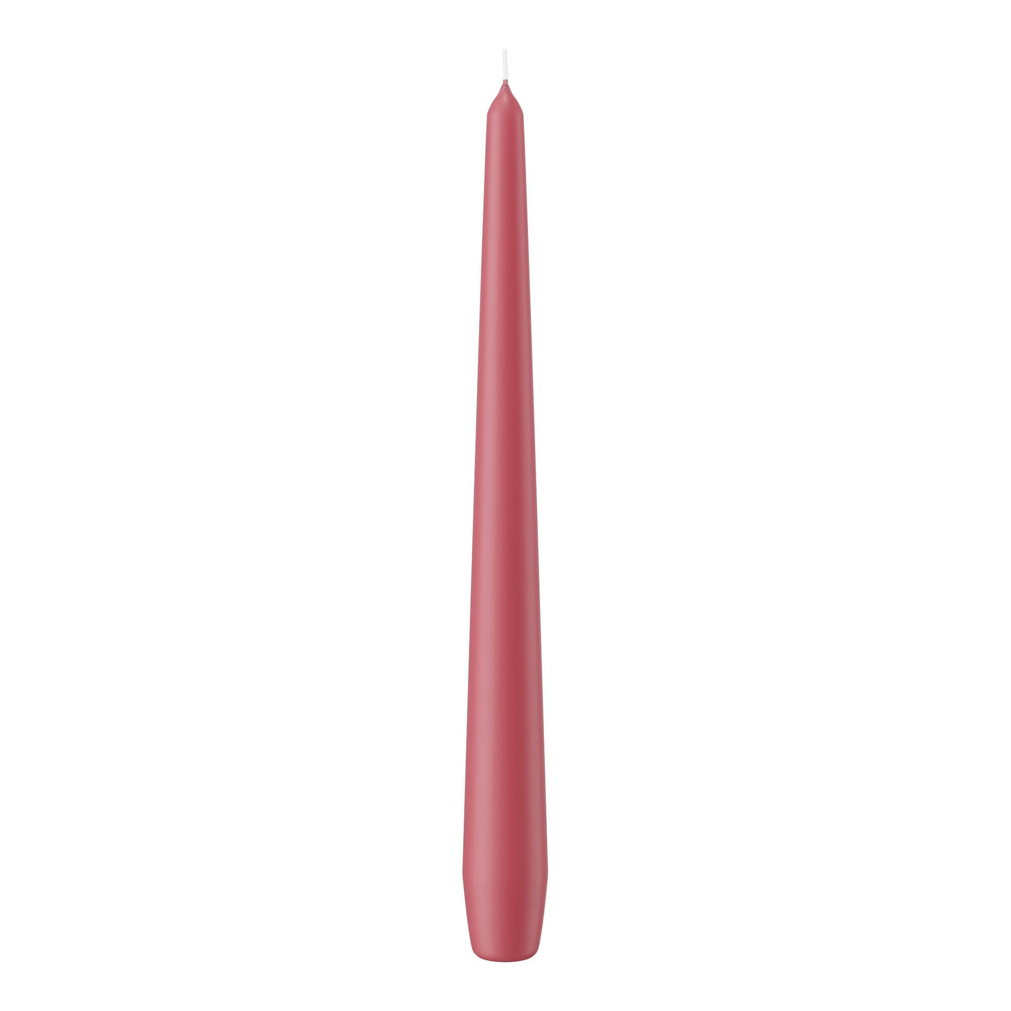 Wiedemann Kerzen Spitzkerze Spitzkerzen (konische Kerzen) Erdbeerrosa 250 x Ø 25 mm, 12 Stück