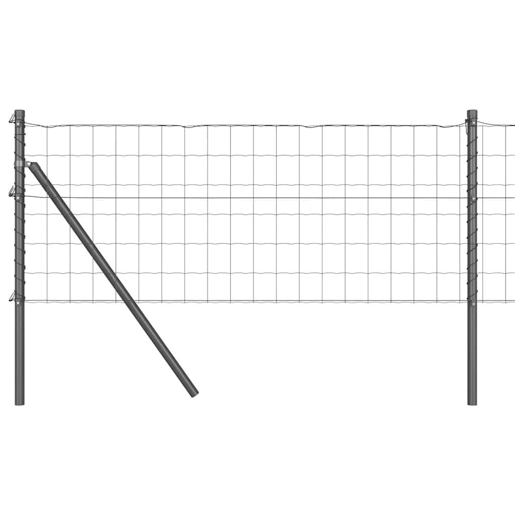 vidaXL Gartenzaun Bodenmontierter Euro-Zaun 10 x 0,4 m PVC-beschichteter Stahl, (1-St)