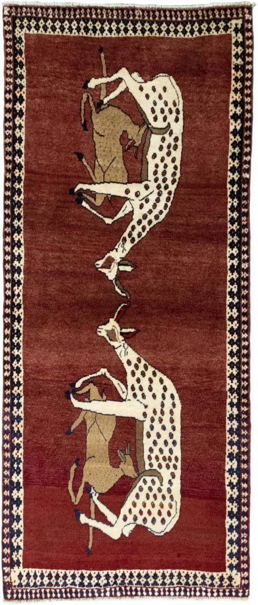 Orientteppich Shiraz 84x201 Handgeknüpfter Orientteppich / Perserteppich Läufer, Nain Trading, rechteckig, Höhe: 10 mm