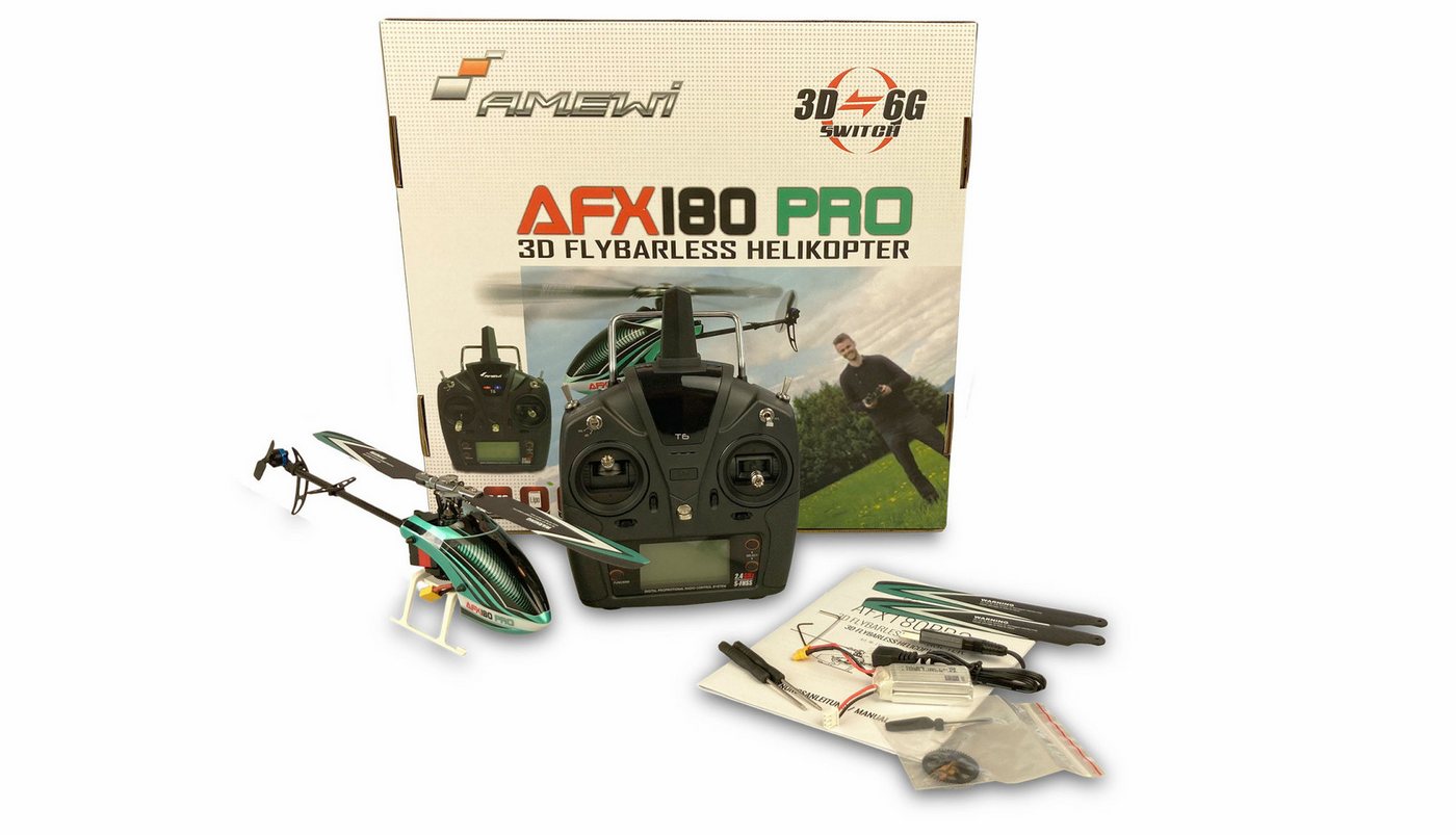 Thumbnail - Amewi RC-Bagger Amewi RC Hubschrauber AFX180 PRO 3D flybarless 6-Kanal RTF 2,4GHz