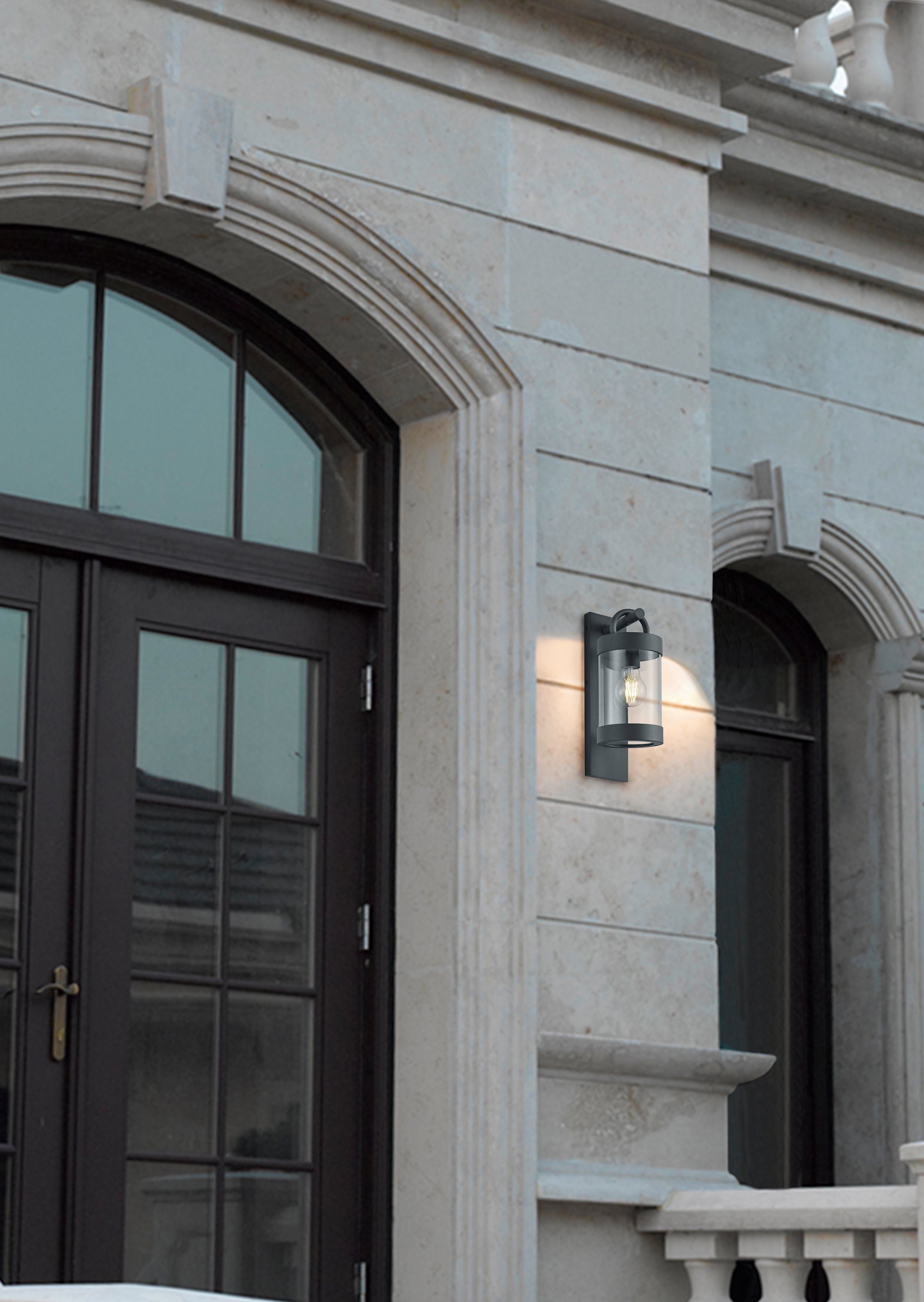 TRIO Leuchten Außen-Wandleuchte Sambesi, ohne Leuchtmittel, Dämmerungssensor, Leuchtmittel tauschbar