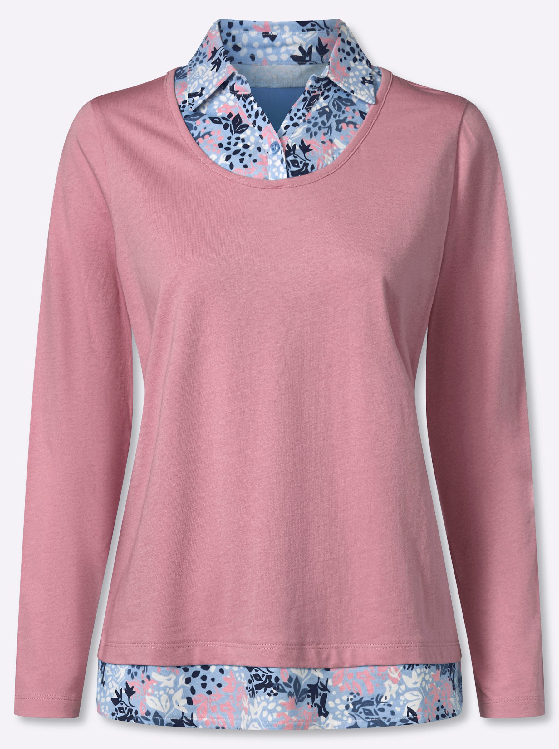 T-Shirt 2-in-1-Shirt Langarm