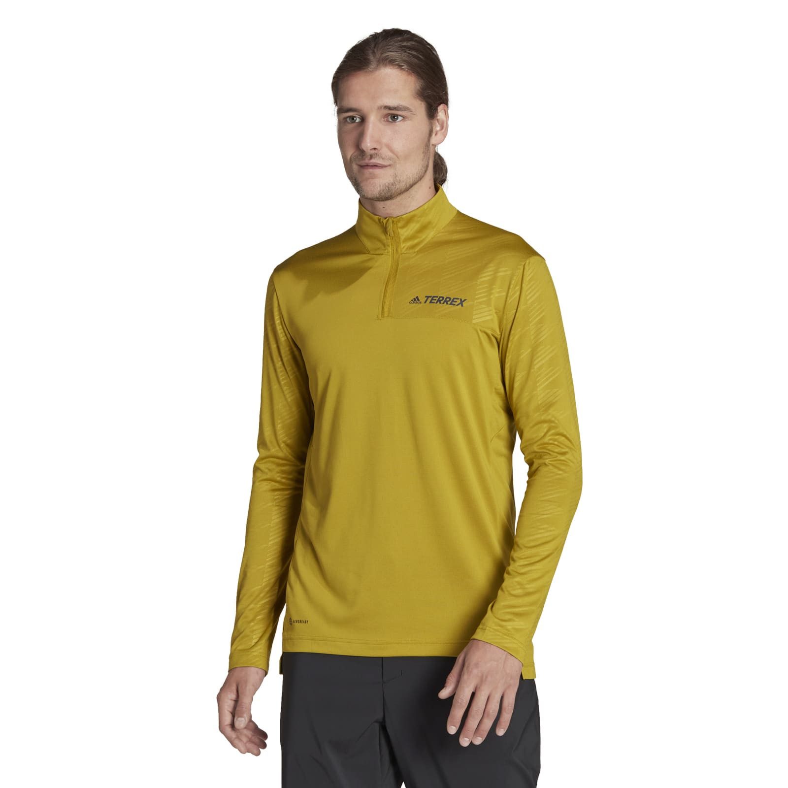 adidas Performance Langarmshirt Terrex Multi Half-Zip (feuchtigkeitsabsorbierend, rec.-Polyester) gelb