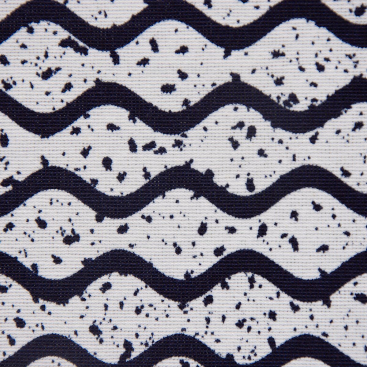 SCHÖNER LEBEN. Tischläufer dunkelblau weiß Punkte handmade Wellen 40x160cm, LEBEN. Tischläufer SCHÖNER