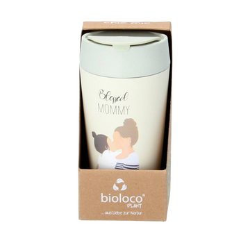 chic mic GmbH Coffee-to-go-Becher bioloco plant deluxe cup blessed mommy, PLA (Kunststoff aus Pflanzenzucker)