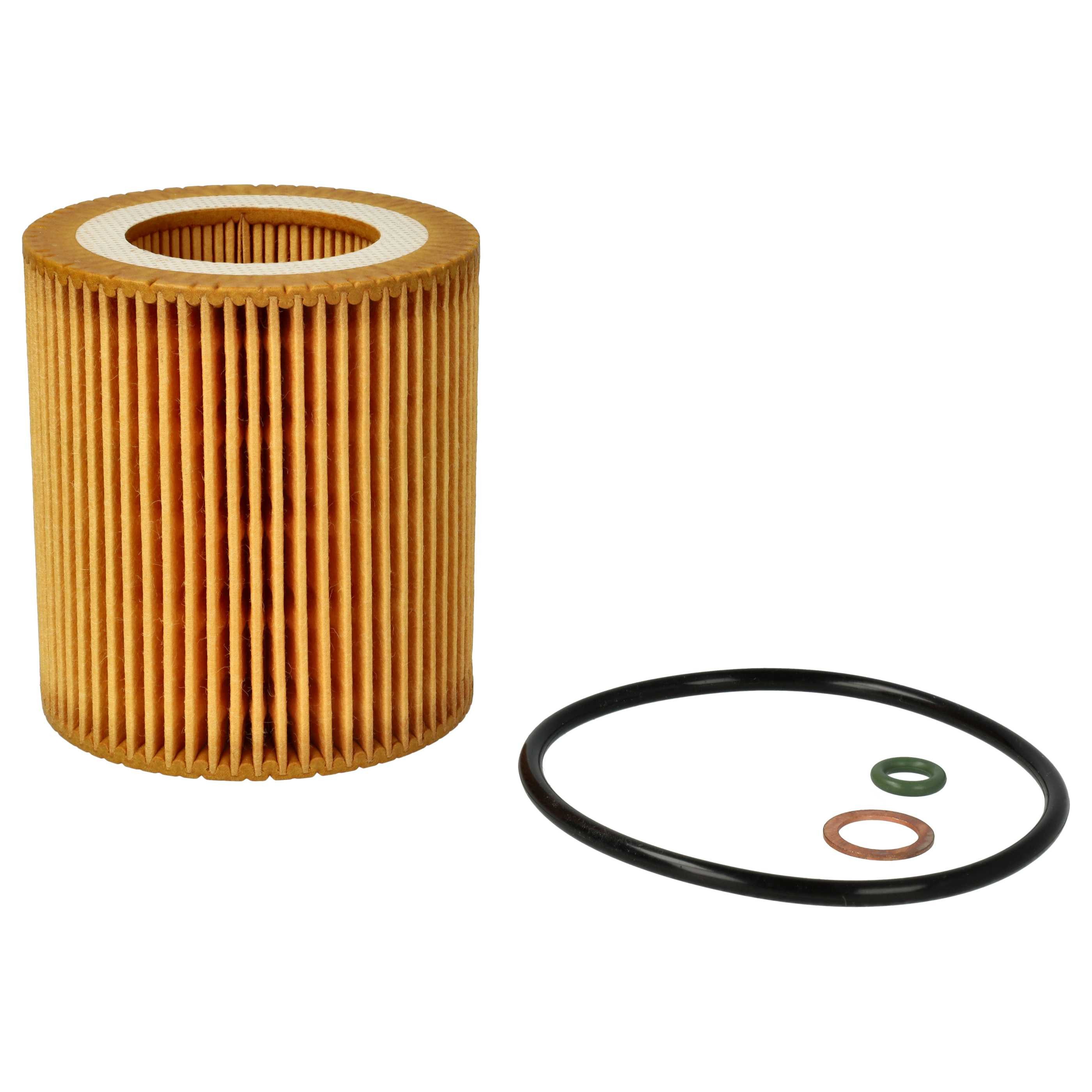 vhbw Ersatzfilter passend für BMW 5er 2004/10-2007/02 E60 523i 2497 ccm 130 KW 177 PS, Zubehör für BMW 5er 2004/10-2007/02 E60 523i 2497 ccm 130 KW 177 PS, Einfache Installation