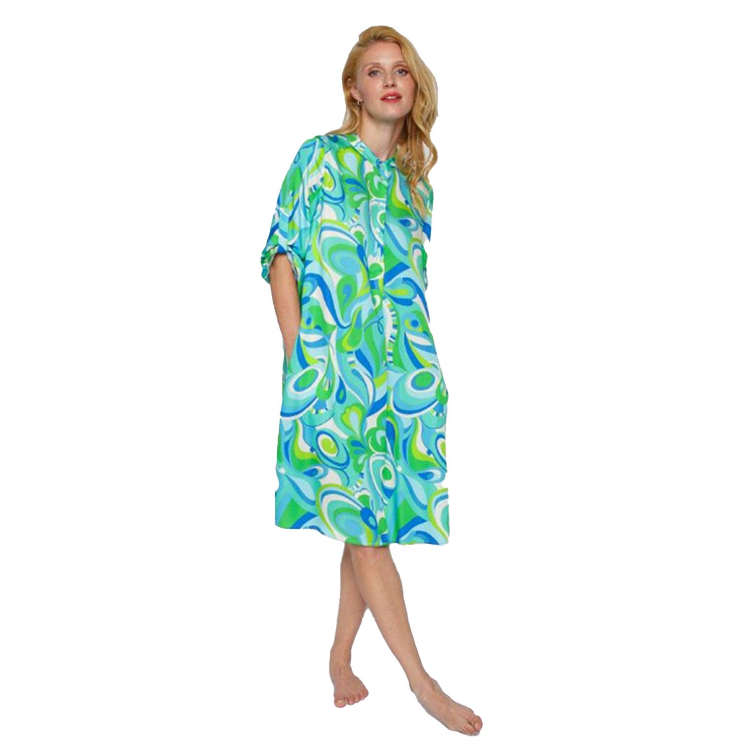 Emily Van Den Bergh Blusenkleid aqua green