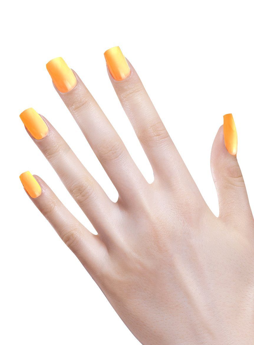 Fingernägel künstliche Fingernägel zum Widdmann Kunstfingernägel Ein Aufkleben neonorange, Ombre Satz