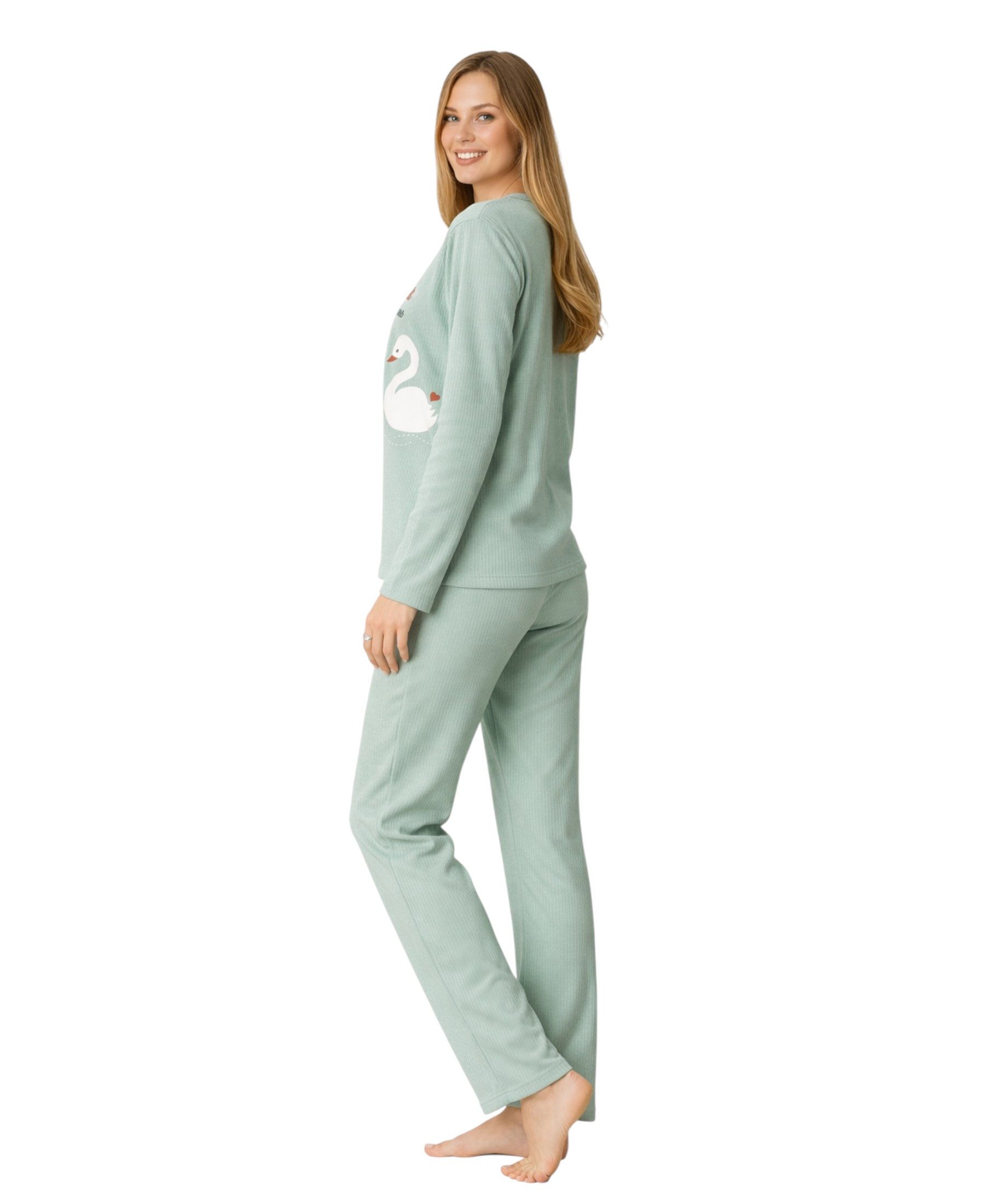 fashionshowcase Schlafanzug Damen Hausanzug - Pyjama aus Baumwolle, Zweitei günstig online kaufen