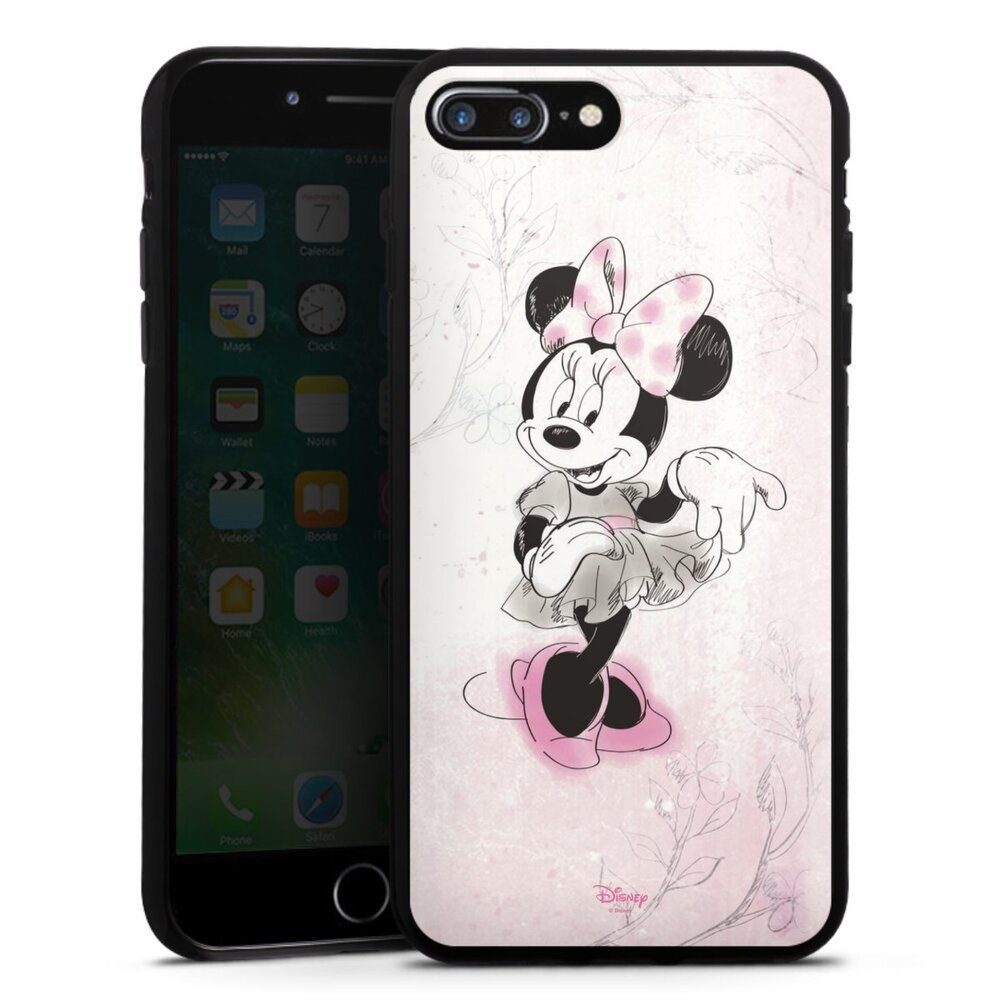 DeinDesign Handyhülle Minnie Mouse Disney Vintage Minnie Watercolor, Apple iPhone 8 Plus Silikon Hülle Bumper Case Handy Schutzhülle