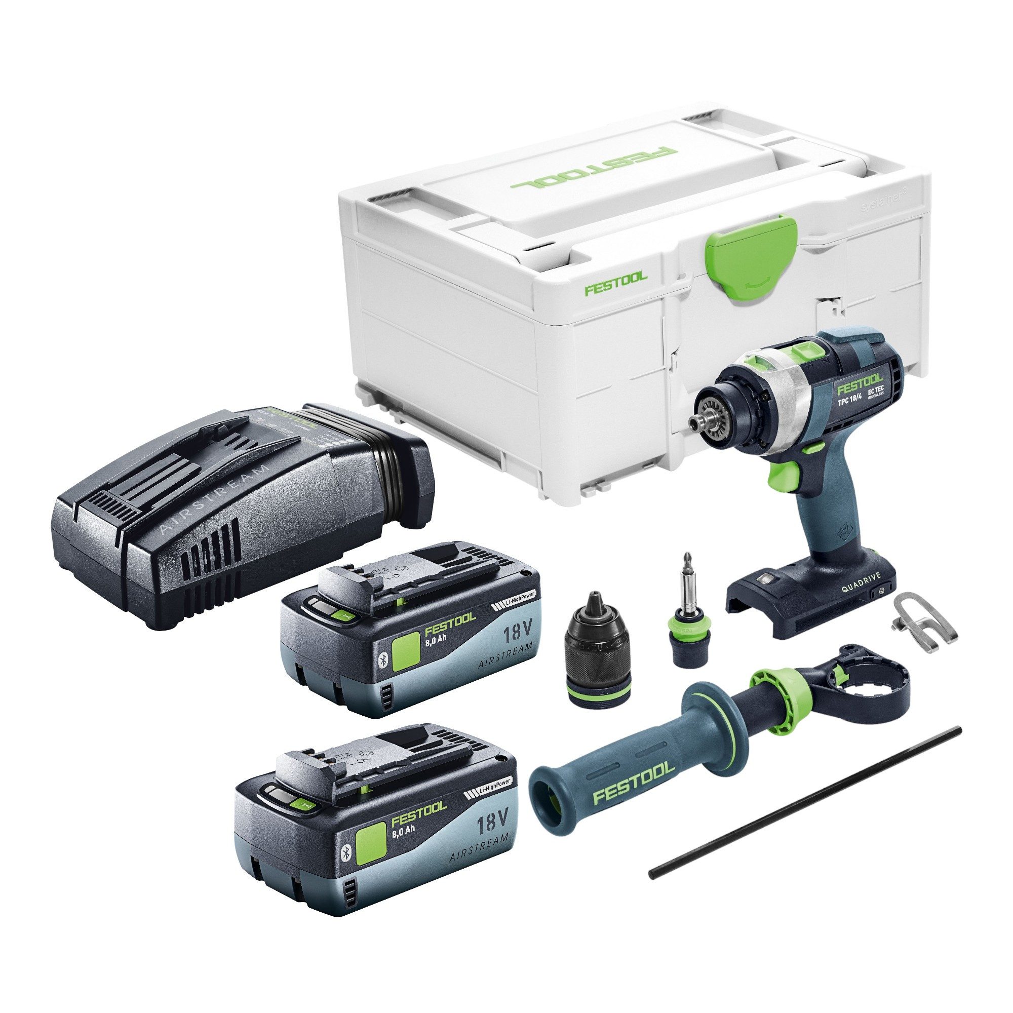 FESTOOL Schlagbohrmaschine Festool TPC 18/4 I-Basic Akku Schlagbohrschrauber 18 V 75 Nm (575604