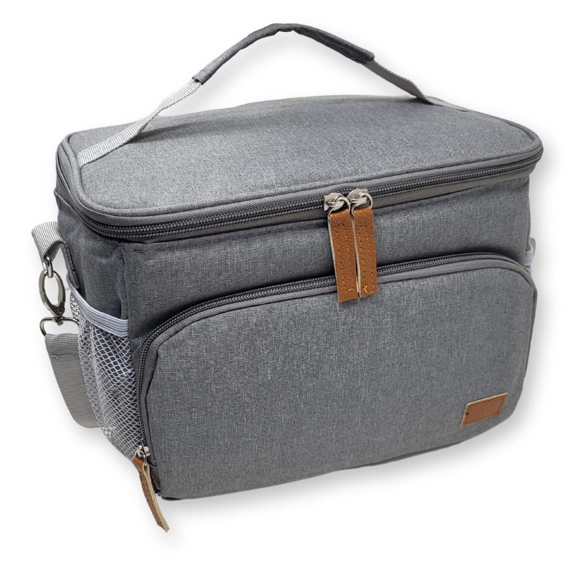 Kühltasche Kühltasche 8 Liter kleine Thermotasche Auto isolierte Lunchtasche Grau