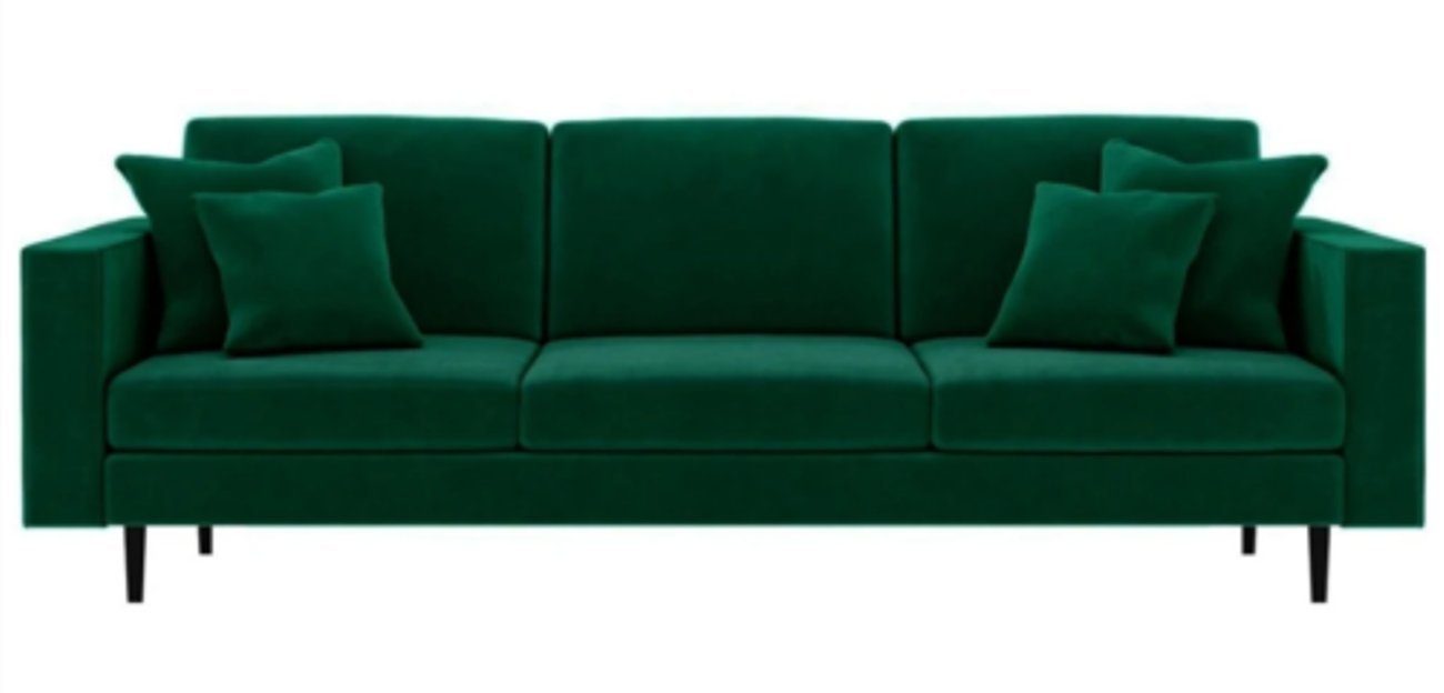 JVmoebel 4-Sitzer, Grün Stoff Design Polster Sofa Sofas xxl big Viersitzer neu