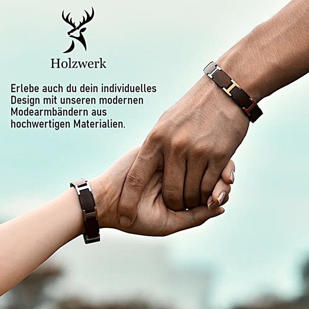 Holzwerk Gliederarmband Designer Holz Armband, Navaho Armkette, Holz Unikate inkl. Armbandkürzer, ideal als Geschenk