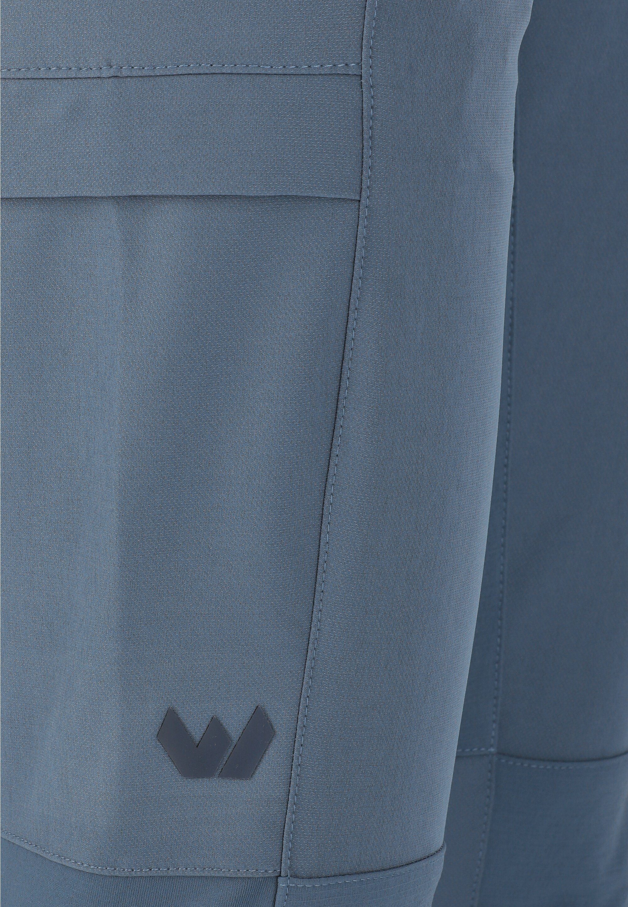 Reißverschluss am WHISTLER Davina Beinsaum mit Softshellhose blau