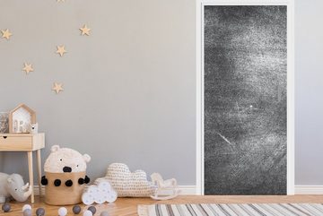 MuchoWow Türtapete Bügelbild - Muster - Silber - Grau, Matt, bedruckt, (1 St), Fototapete für Tür, Türaufkleber, 75x205 cm