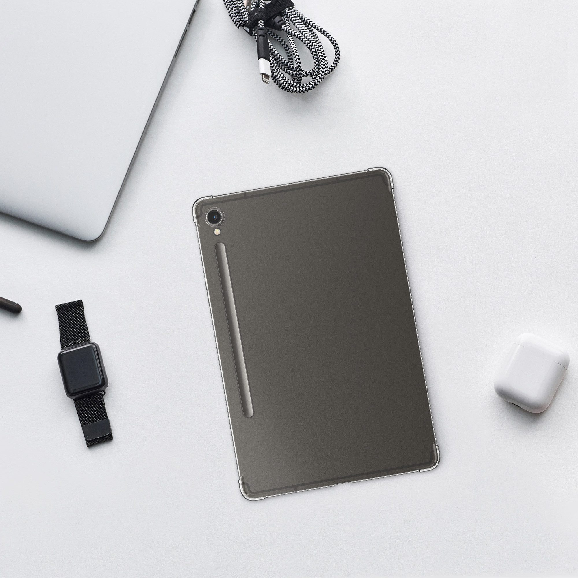 kwmobile Tablet-Hülle Hülle für Samsung Galaxy Tab S9 FE, Silikon Case transparent - Tablet Cover Tablethülle gummiert