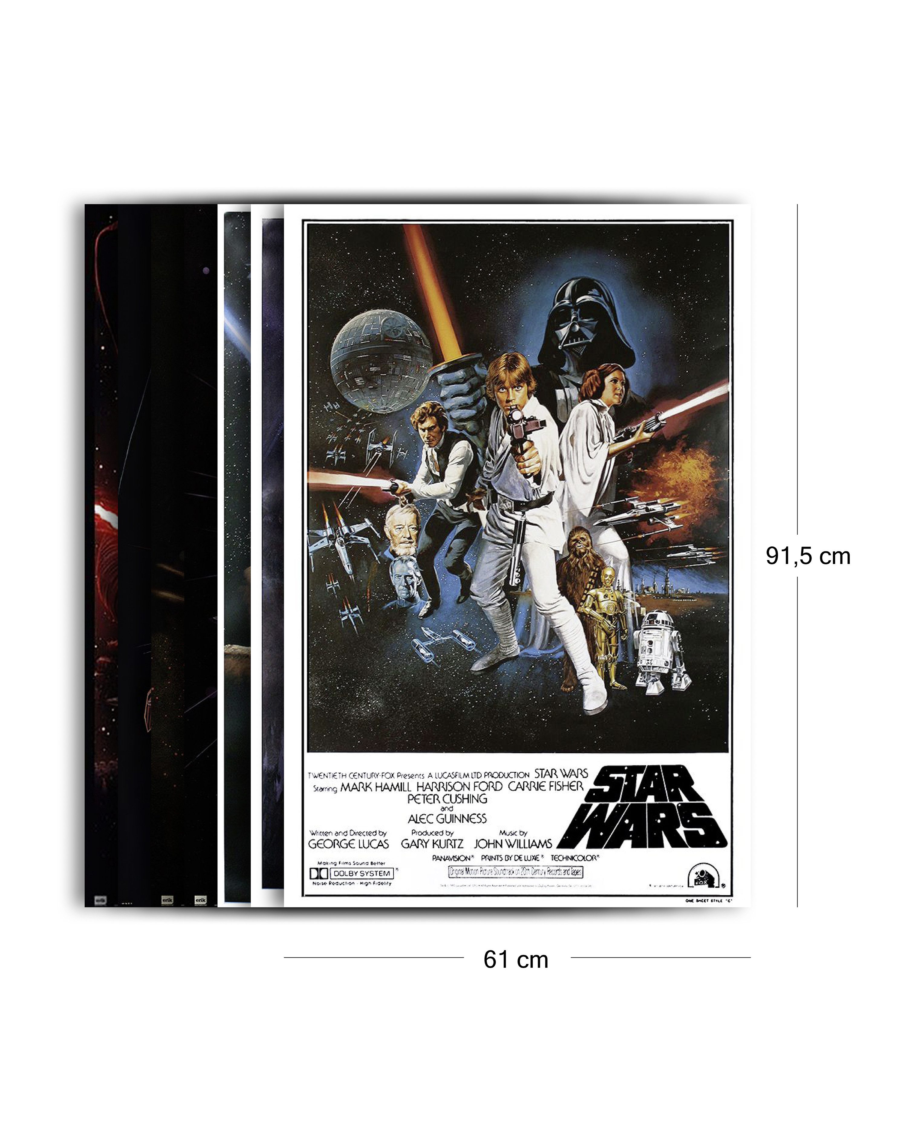 Star Wars Poster Star Wars Posterset Teil I - VII 61 x 91,5 cm