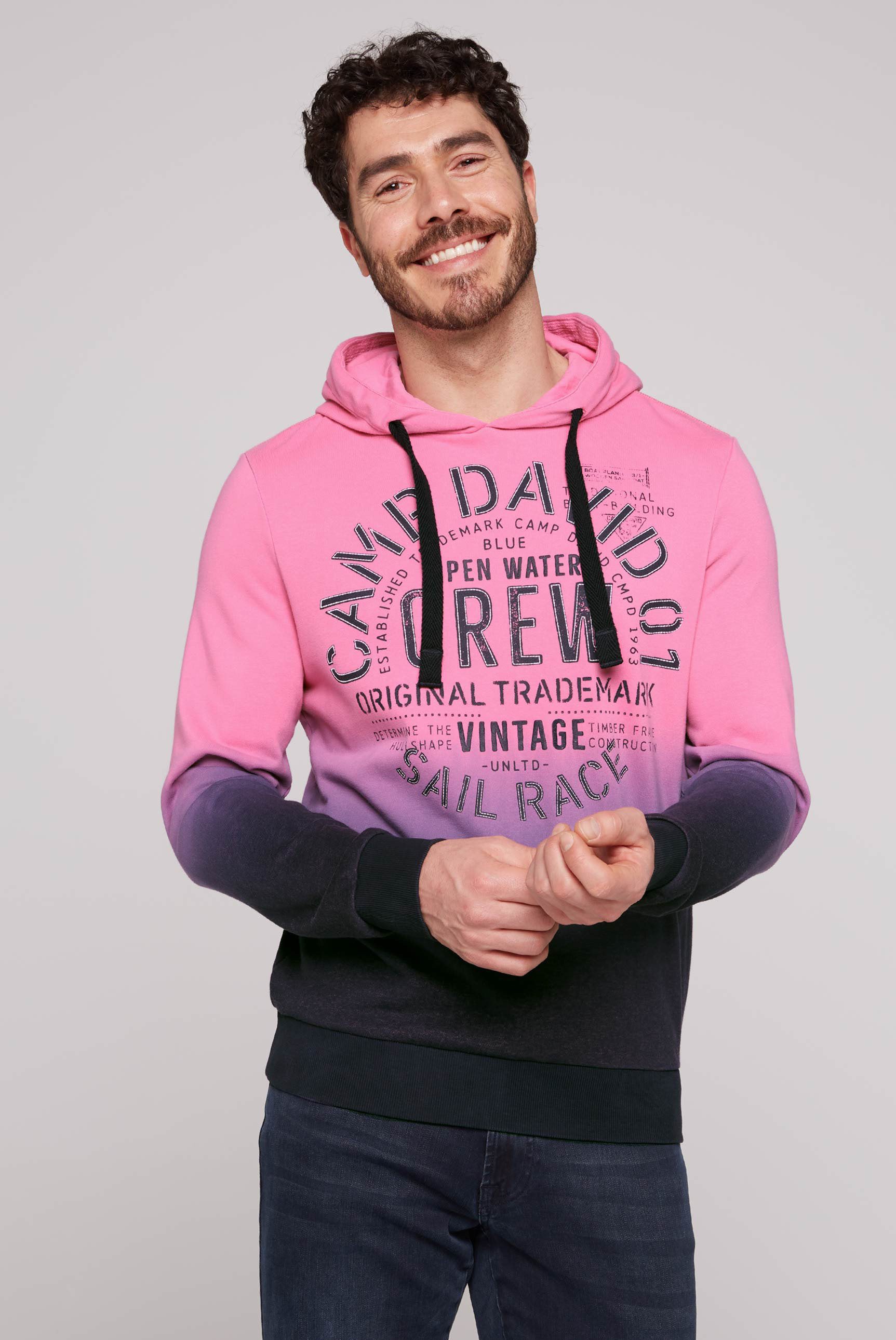 Dip Dye Hoodie Camp David Pullover Rosa Lila Pink Soccx Pulli