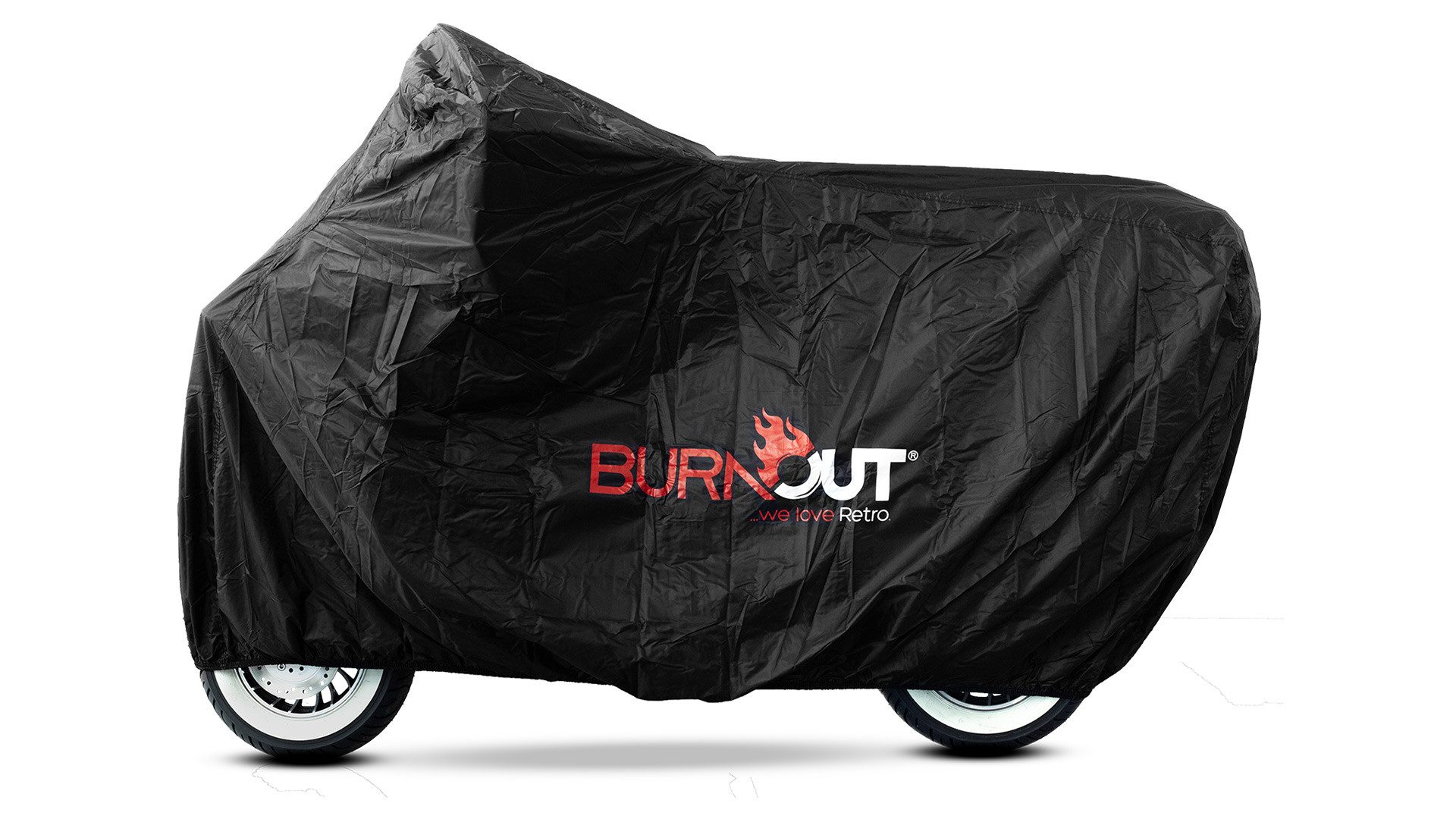 Burnout Fahrradschutzhülle Abdeckplane Motorroller Motorrad We Love Retro