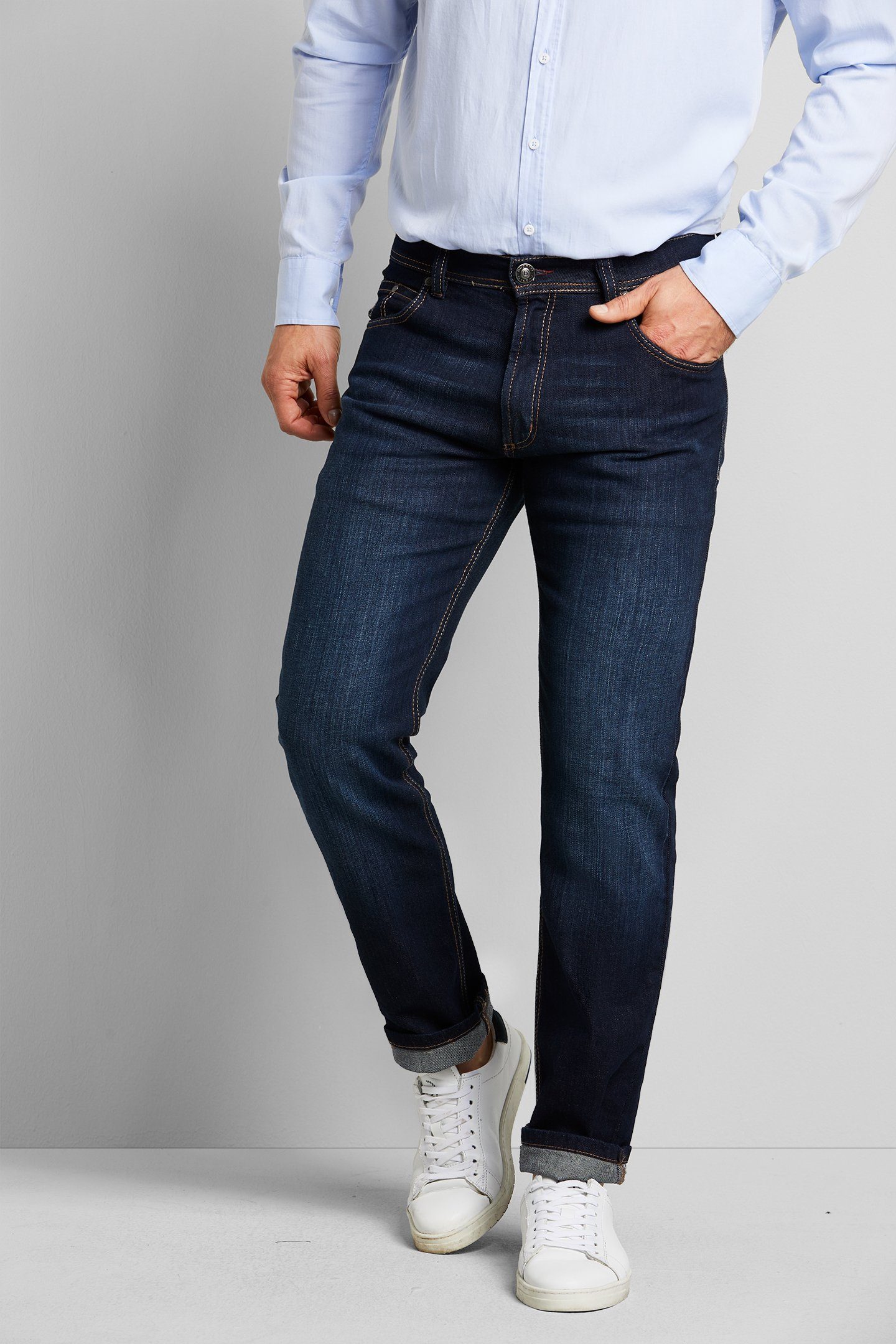 bugatti 5-Pocket-Jeans mit Comfort Stretch d.blau denim