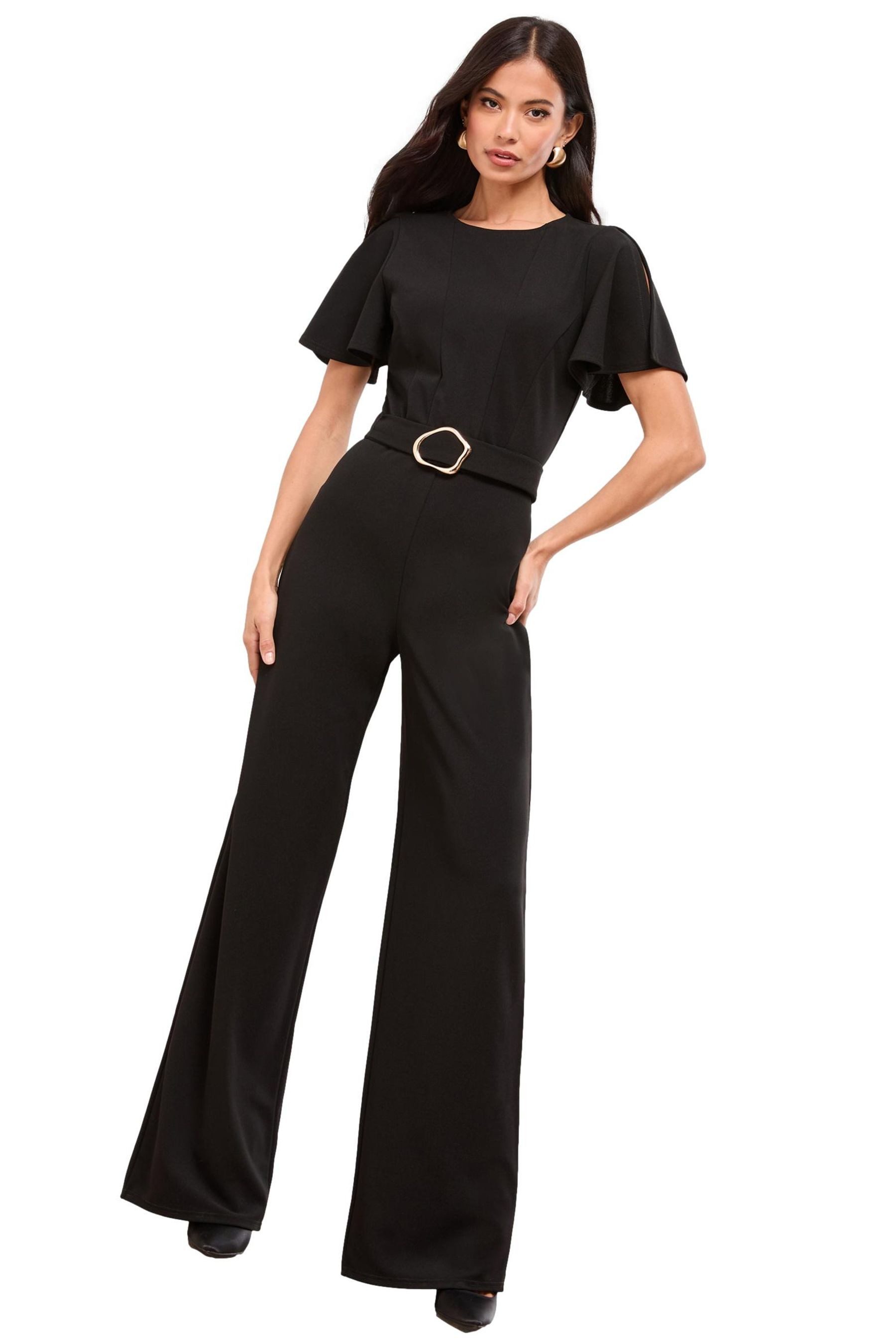 LIPSY Jumpsuit Lipsy Kurzärmeliger Overall mit Gürtel, Regular (1-tlg)