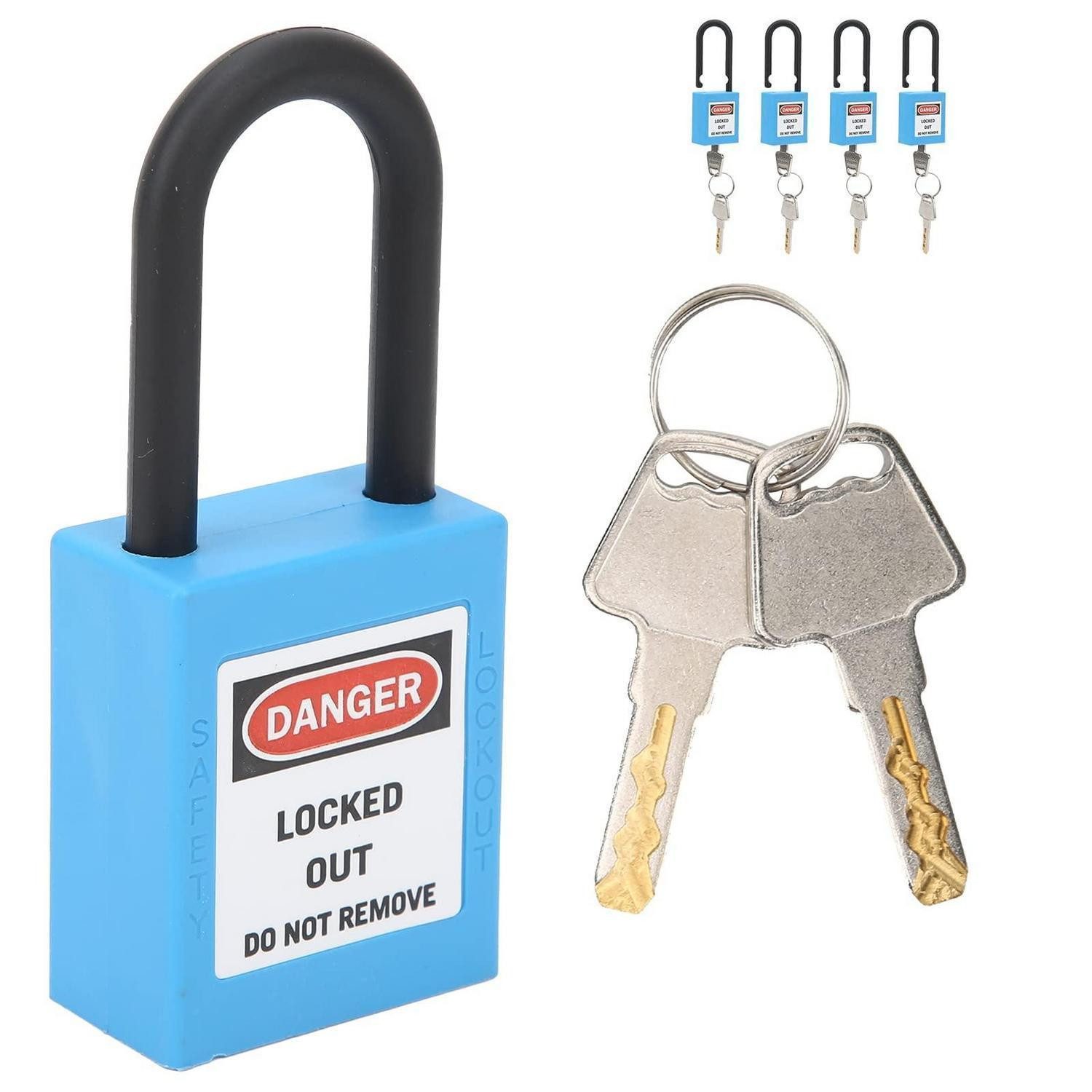LuxusKollektion Vorhängeschloss Sicherheits Vorhängeschloss Set 5er Pack Blau