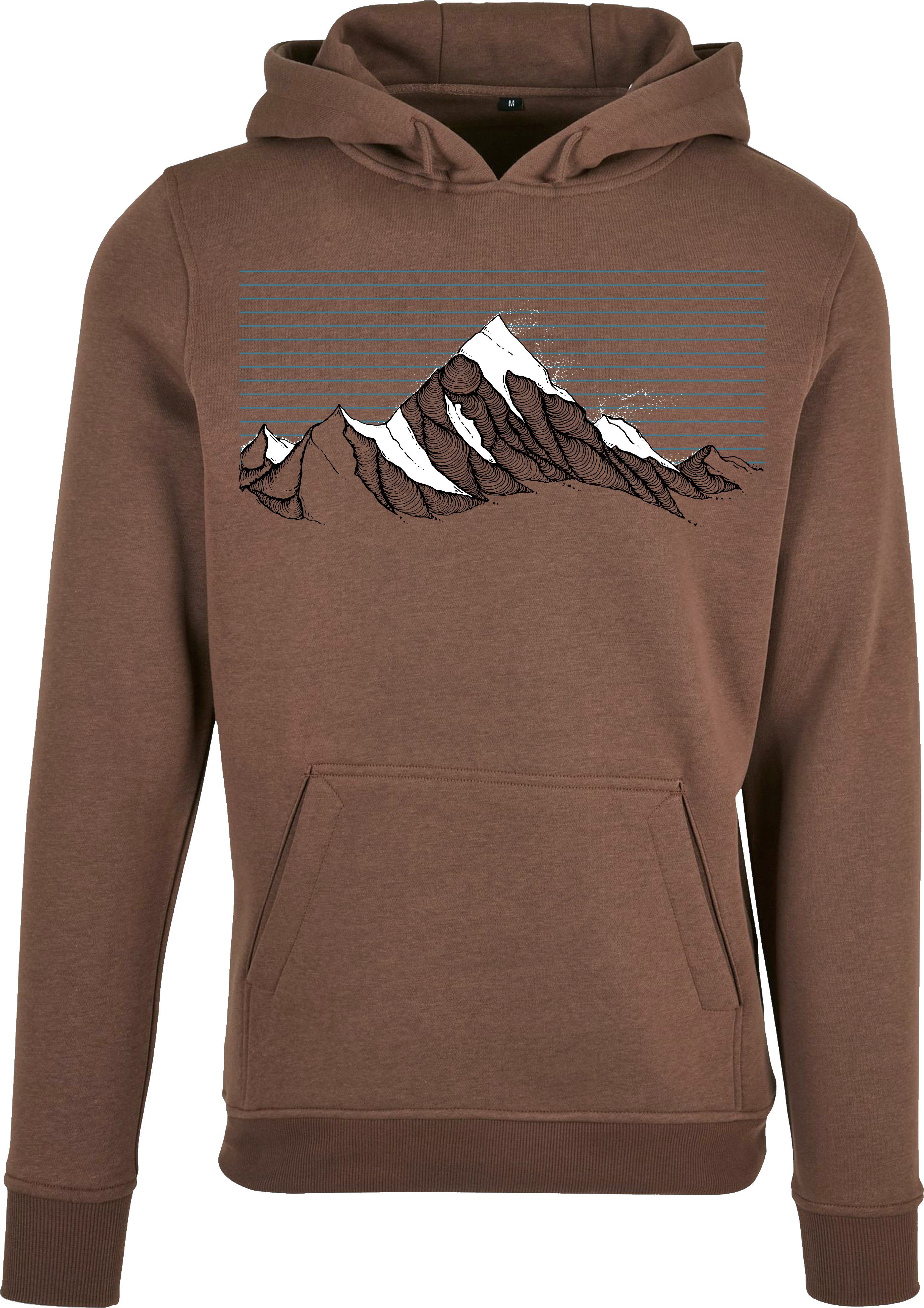 Baddery Kapuzenpullover Hoodie: "Bergwind" - Kletter günstig online kaufen