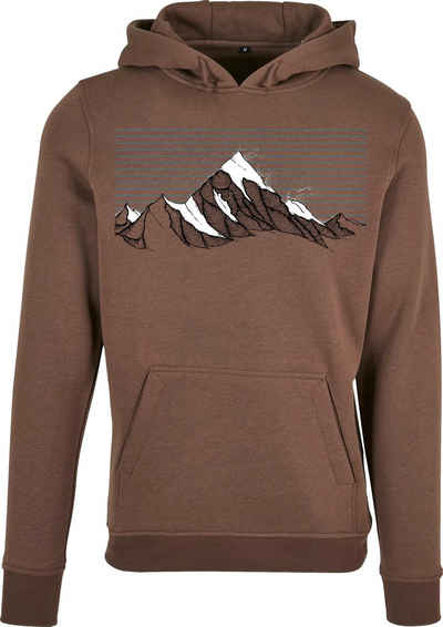 Baddery Kapuzenpullover Hoodie : Bergwind - Kletter Kleidung - Wander Outdoor Zubehör, hochwertiger Siebdruck