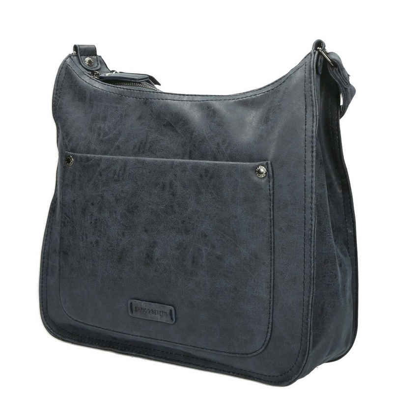 Christian Wippermann Umhängetasche Damen Tasche Schultertasche Umhängetasche Crossover Bag, Leder Optik Handtasche Schwarz