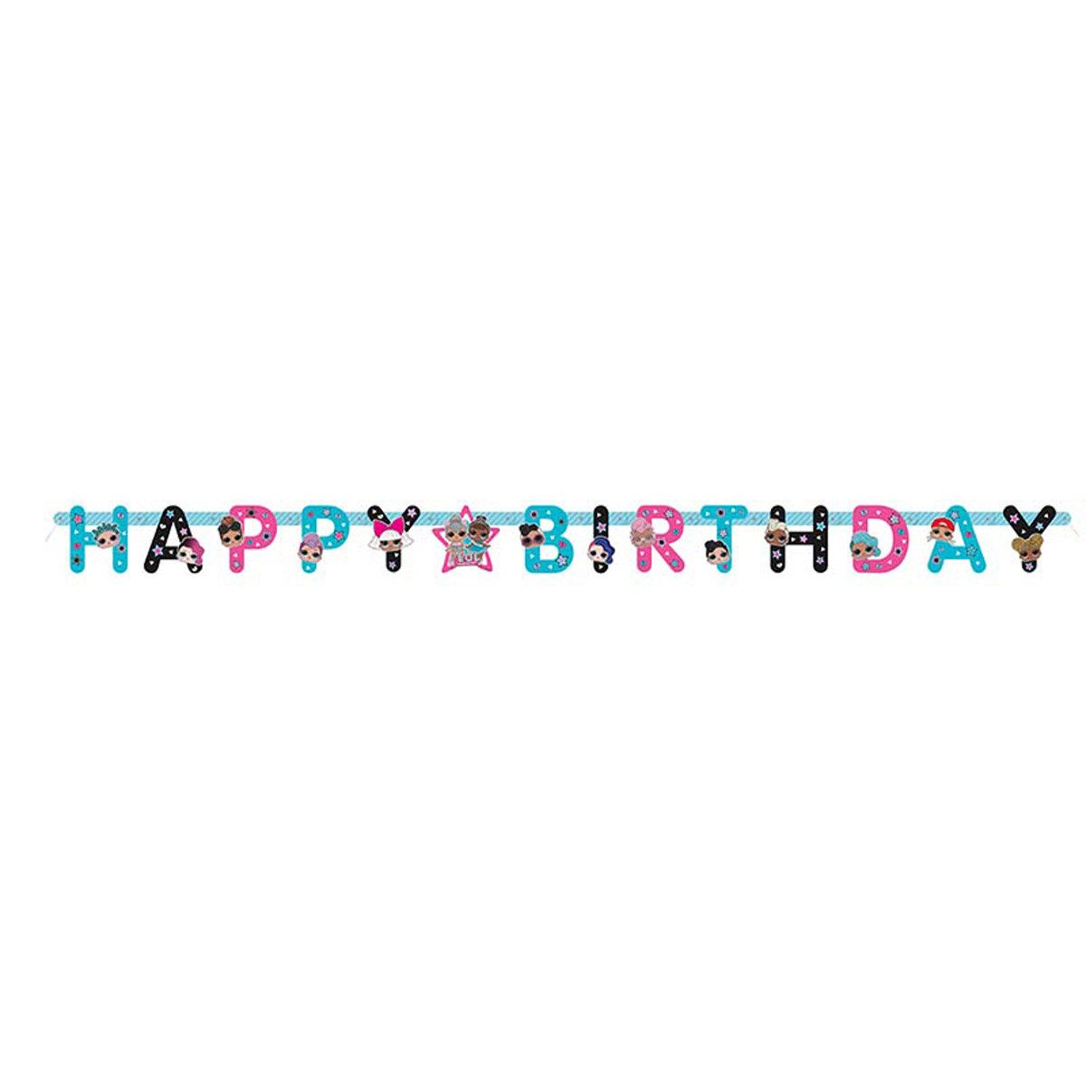 Unique Industries Inc. Girlande LOL Surprise! Buchstabengirlande 180cm – Bild 3 von 3