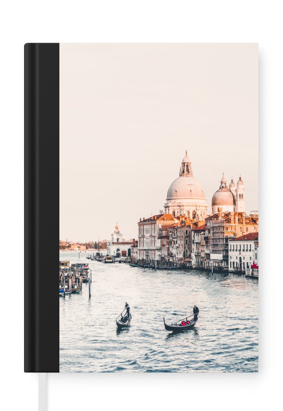 MuchoWow Notizbuch Venedig - Boot - Italien, Journal, Merkzettel, Tagebuch, Notizheft, A5, 98 Seiten, Haushaltsbuch
