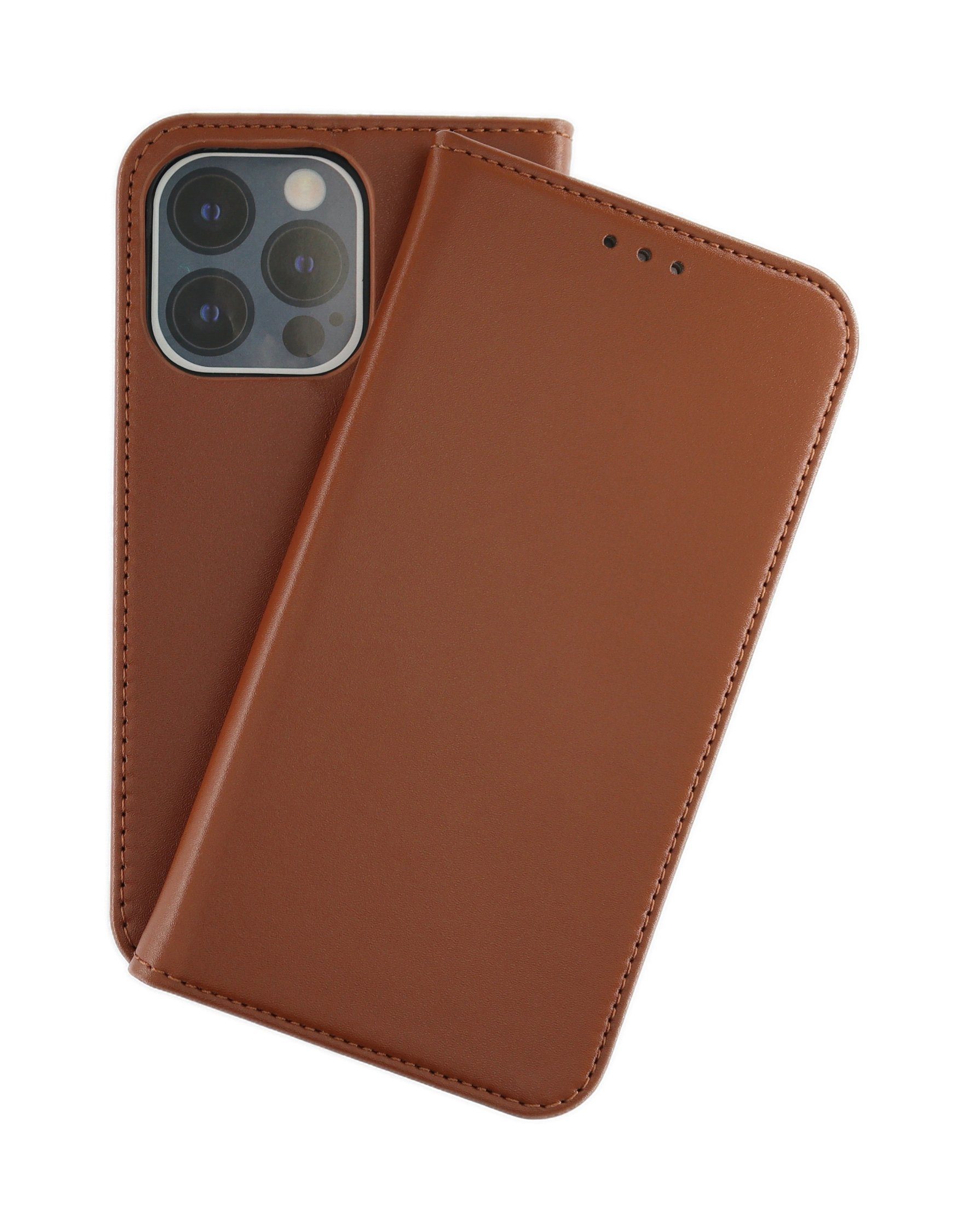 JAMCOVER Handyhülle Echt Leder Bookcase - Handytasche für Apple iPhone 14 Pro (15,5 cm/6,1 Zoll), Kartenfach und Standfunktion
