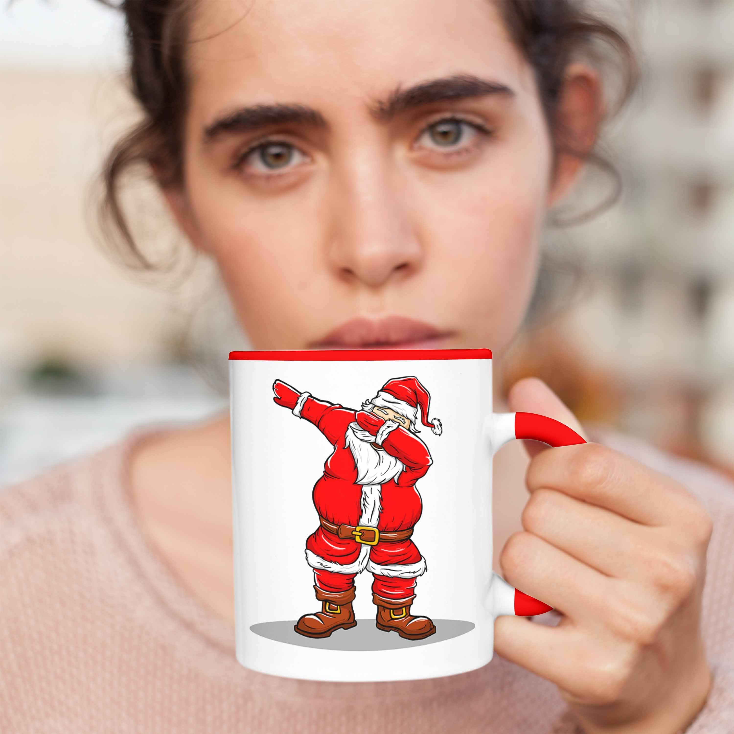 Cute für Trendation Jungen Geschenk Tasse Jungs Trendation - Grafik Mädchen Rot Becher Tasse Weihnachtstasse Kinder Weihnachtsmann Lustig Weihnachten Lebkuchen