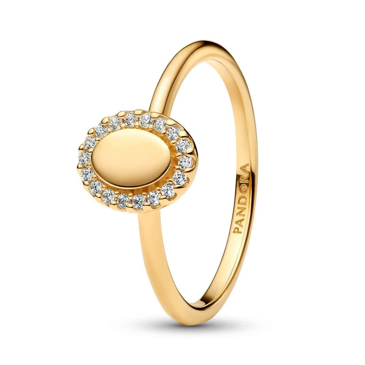 Pandora Fingerring 163800C01, Damenring Oval Goldfarben