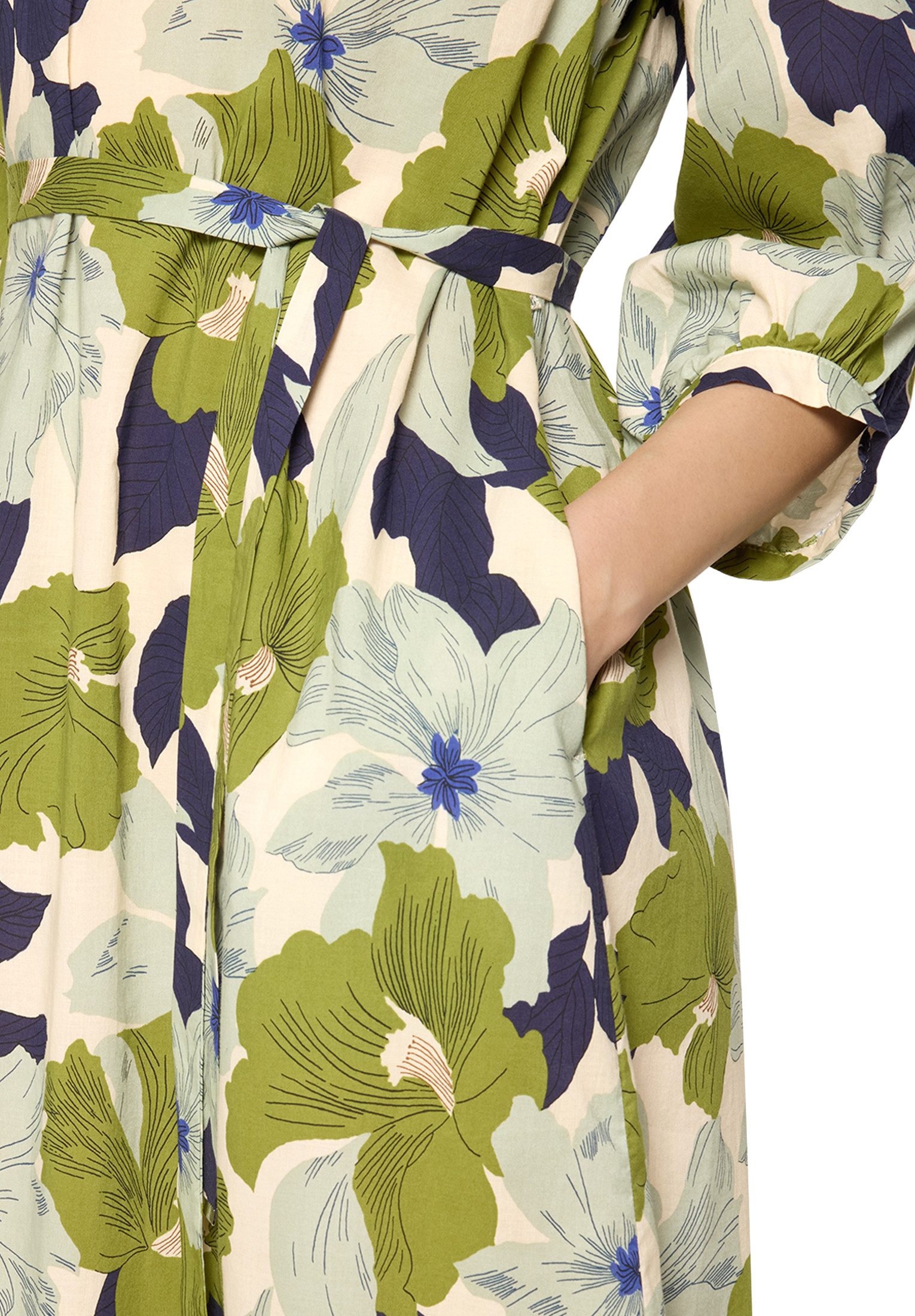 Cartoon Sommerkleid Damen mit Bindegürtel