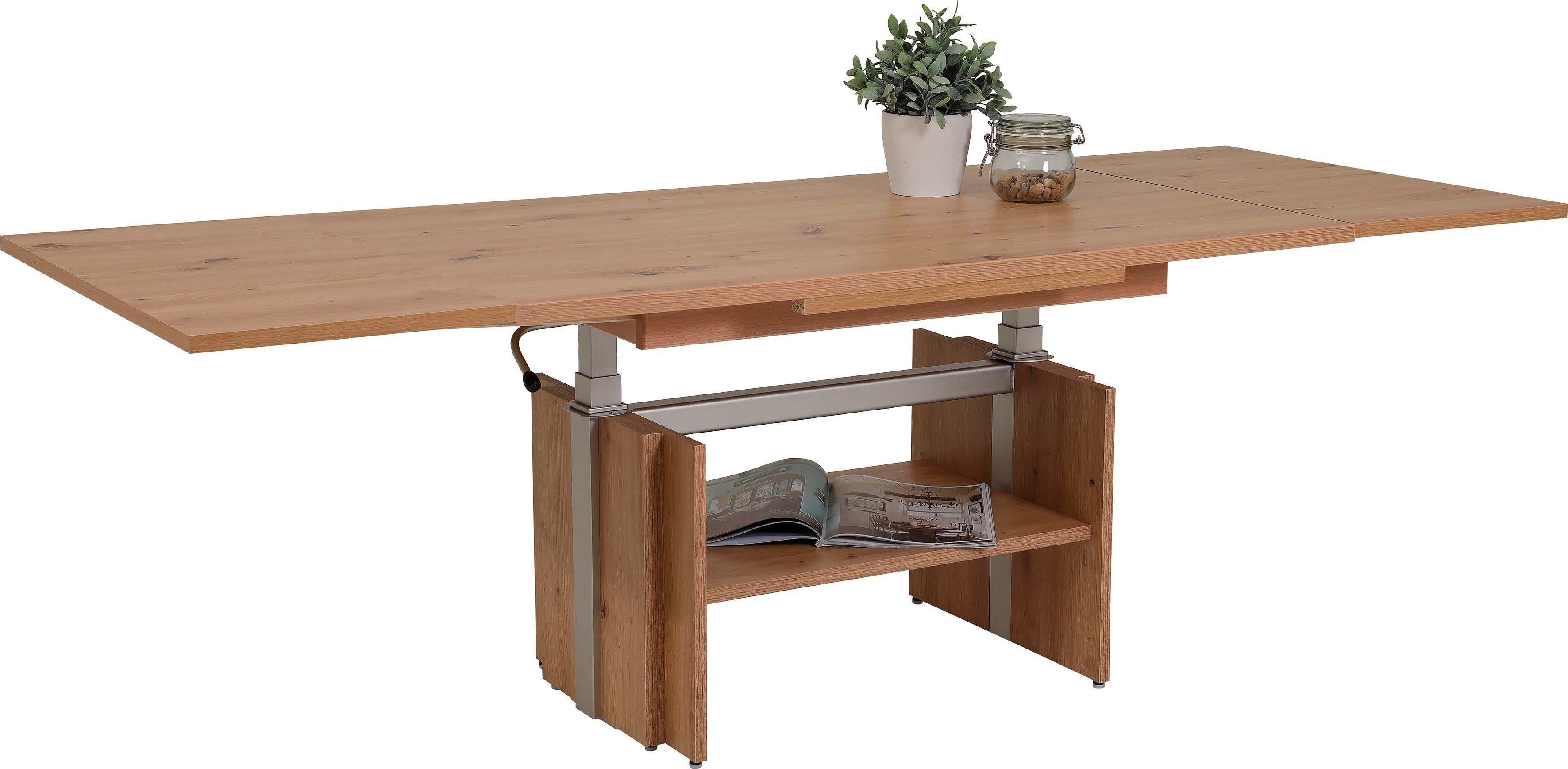 HELA Couchtisch Funktionscouchtisch Henner, höhenverstellbar und ausziehbar günstig online kaufen