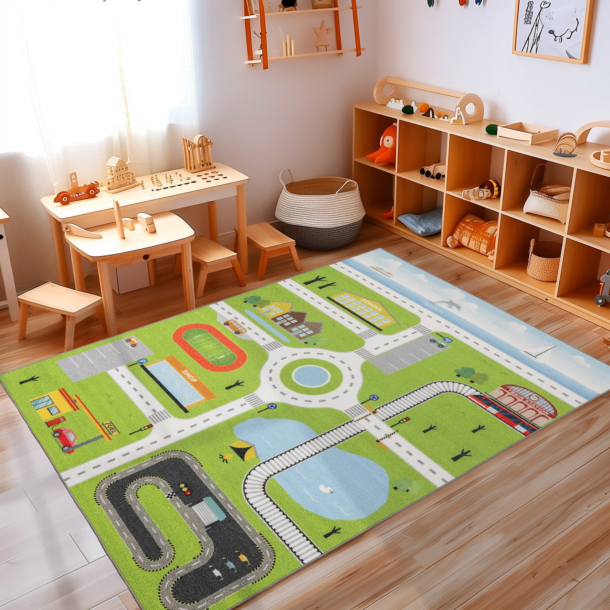 Carpettex Kinderteppich Straßenteppich, Rechteckig, Höhe: 7 mm, Kinderteppi günstig online kaufen