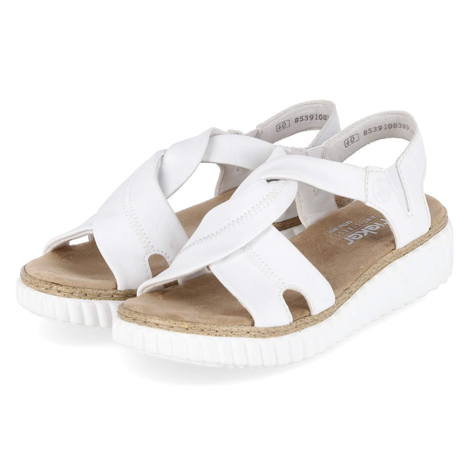 Rieker Rieker 63261-80 Damen Synthetik weiss Sandalette günstig online kaufen