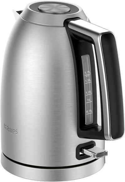 Krups Wasserkocher BW552D Excellence, 1,7 l, 2400 W, Auto Shut-Off, 360° drehbarer Sockel, Wasserstand am Griff