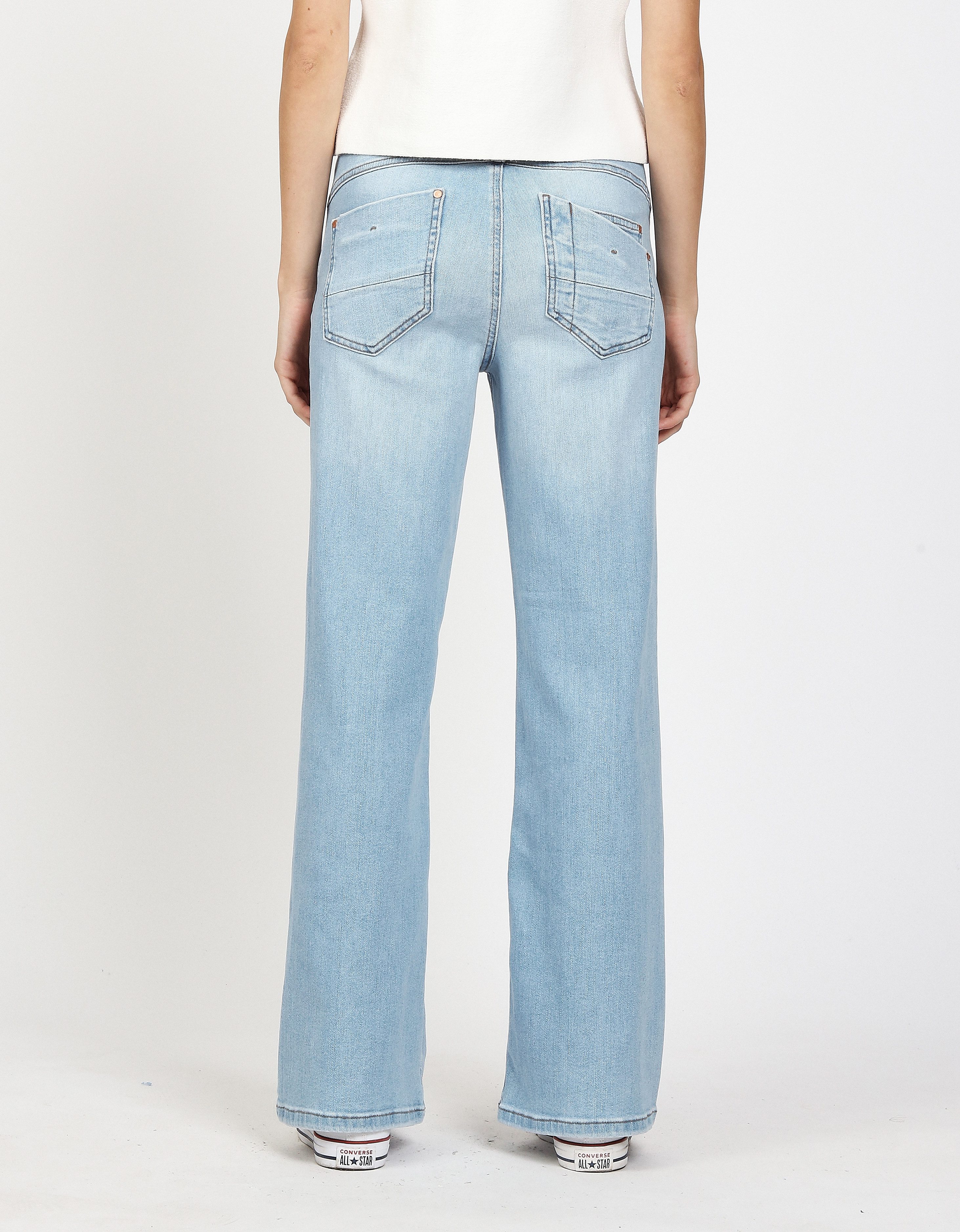 GANG Weite Jeans 94AMELIE WIDE (94AMELIE WIDE) mit geradem Beinverlauf, weicher Denim