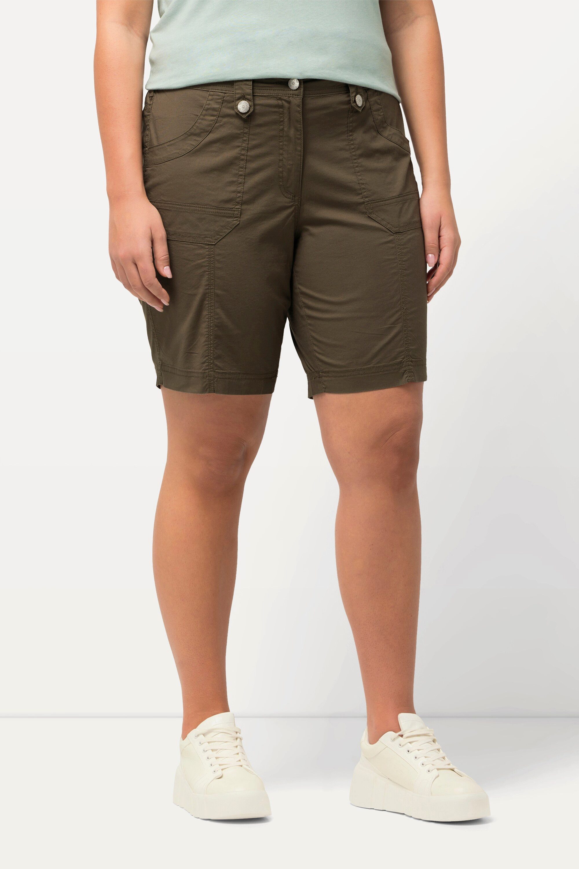Ulla Popken Funktionshose Cargo-Bermuda Komfortbund 4-Pocket-Schnitt günstig online kaufen